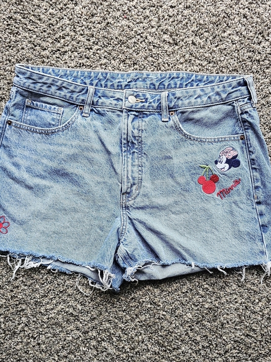 Pants - Old Navy Light Blue Denim Women's Shorts with Minnie Embroidery